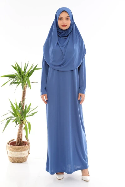 Easy Wear Abaya Indigo Blue - MEDIPEK (1)