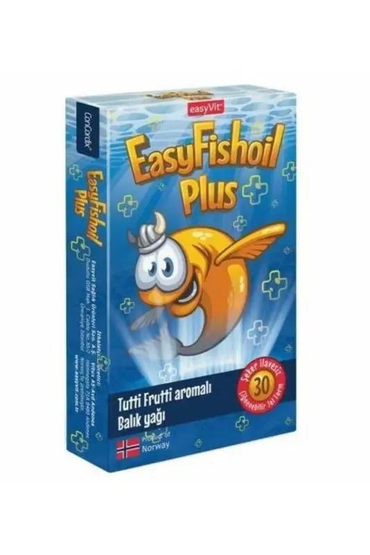Easyfishoil Plus Рыбий жир Tutti Frutti Аромат 30 Жевательных Гелей - EASYVİT