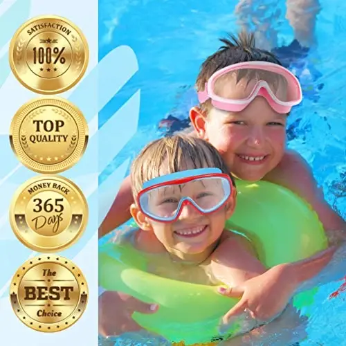 EasYoung 2-Pack Kids Swim Goggles, Wide Vision Swim Goggles for Child from 3-15 - 6