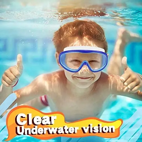 EasYoung 2-Pack Kids Swim Goggles, Wide Vision Swim Goggles for Child from 3-15 - 2