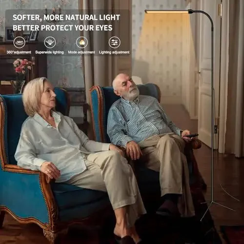 EBEST Led Floor Lamp for Eyelash Extensions Craft Task Floor Standing Light Adjustable Gooseneck Dimmable lash LED Lamp for Facial Spa Salon Makeup - 6