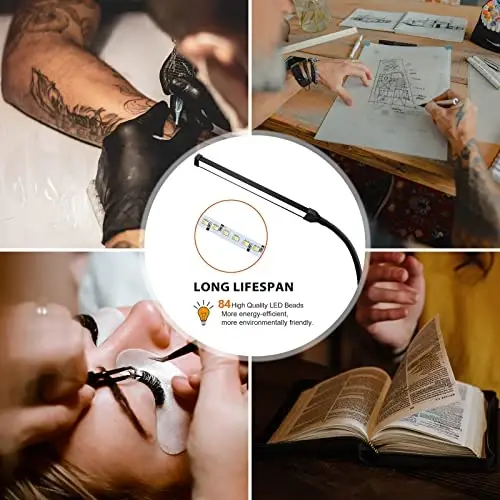 EBEST Led Floor Lamp for Eyelash Extensions Standing Floor Lamps for Office Eyelash lamp Tattoo Light Reading Lamp for Bedroom Makeup Lash Light Extension (Black - RY) - EBEST (1)