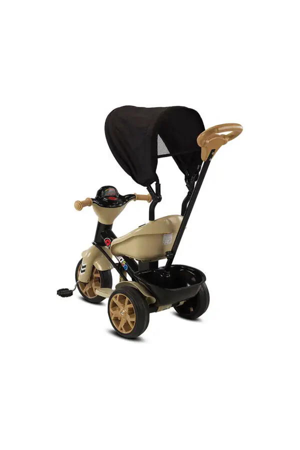 Ebevey Konrollü Müzikli Üç Teker Bisiklet-Kahverengi - 1