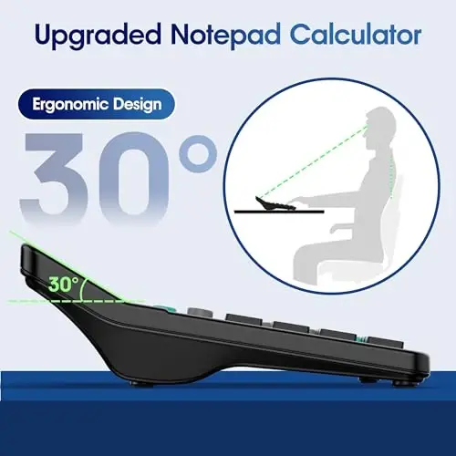 Eboard Calculator with Notepad 12 Digits Large Display, Touch Comfortable Calculator Big Buttons, Support Solar and Battery for Office, School, Home & Business - eboard (1)