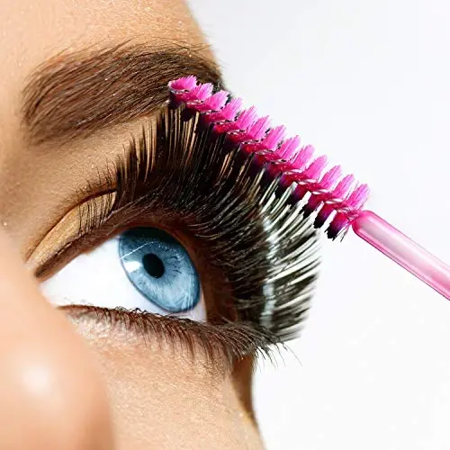 eBoot 300 Pieces Colored Disposable Mascara Wands Eyelash Eye Lash Brush Makeup Applicators Kit (Multicolor Handle, Multicolor Head) - 6