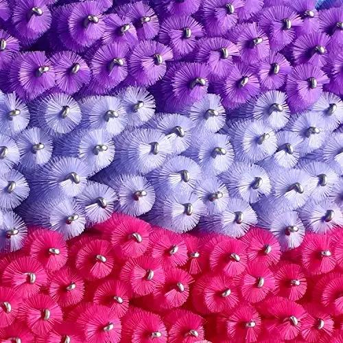 eBoot 300 Pieces Colored Disposable Mascara Wands Eyelash Eye Lash Brush Makeup Applicators Kit (Multicolor Handle, Multicolor Head) - 2