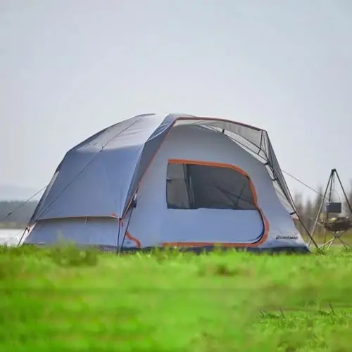 EchoSmile 2/4 Person Camping Tent, Lightweight Dome Family Tent with Rainfly, Easy Setup, Waterproof & Windproof Outdoor Shelter for Group Hiking, Backpacking, 3-Season Use - 4