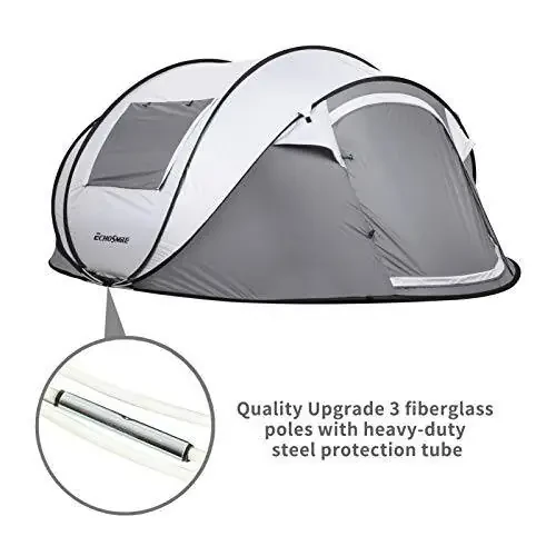 EchoSmile Camping Instant Tent, 2/4/6/8/10 Person Pop Up Tent, Water Resistant Dome Tent, Easy Setup for Camping Hiking and Outdoor, Portable Tent with Carry Bag, for 3 Seasons... - 3