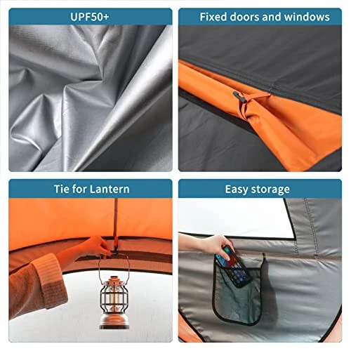 EchoSmile Camping Instant Tent, 2/4/6/8/10 Person Pop Up Tent, Water Resistant Dome Tent, Easy Setup for Camping Hiking and Outdoor, Portable Tent with Carry Bag, for 3 Seasons... - 6