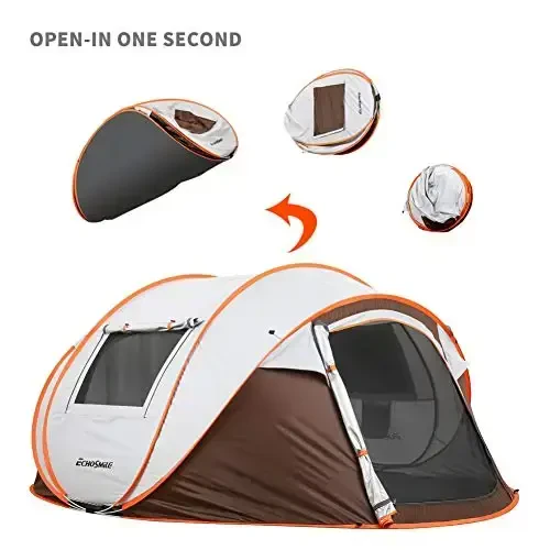 EchoSmile Camping Instant Tent, 2/4/6/8/10 Person Pop Up Tent, Water Resistant Dome Tent, Easy Setup for Camping Hiking and Outdoor, Portable Tent with Carry Bag, for 3 Seasons... - 3