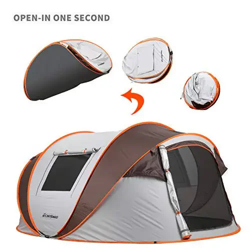 EchoSmile Camping Instant Tent, 2/4/6/8/10 Person Pop Up Tent, Water Resistant Dome Tent, Easy Setup for Camping Hiking and Outdoor, Portable Tent with Carry Bag, for 3 Seasons... - 2