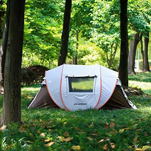 EchoSmile Instant Pop Up Camping Tent, 2/4/6 Person, Easy Setup Tent, Water Resistant Dome, Portable with Carry Bag - 2