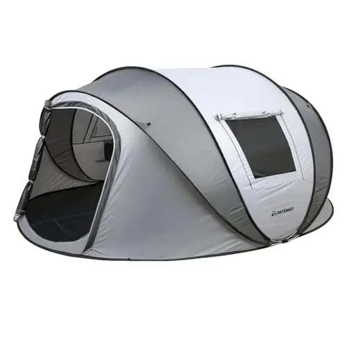 EchoSmile Instant Pop Up Camping Tent, 2/4/6 Person, Easy Setup Tent, Water Resistant Dome, Portable with Carry Bag - ECHOSMILE