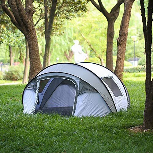 EchoSmile Instant Pop Up Camping Tent, 2/4/6 Person, Easy Setup Tent, Water Resistant Dome, Portable with Carry Bag - MODAZONE (1)