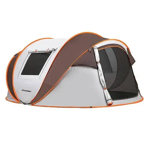 EchoSmile Instant Pop Up Camping Tent, 2/4/6 Person, Easy Setup Tent, Water Resistant Dome, Portable with Carry Bag - 1