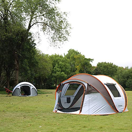 EchoSmile Instant Pop Up Camping Tent, 2/4/6 Person, Easy Setup Tent, Water Resistant Dome, Portable with Carry Bag - 3