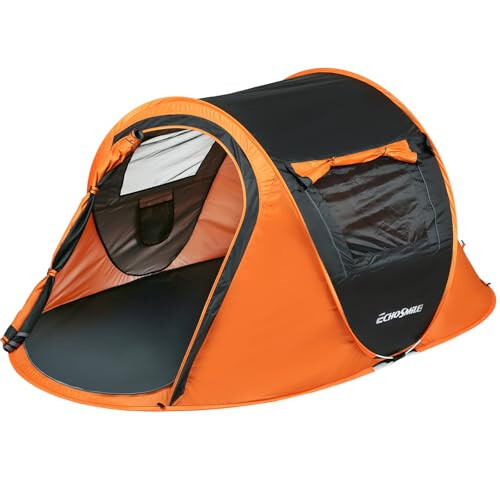 EchoSmile Instant Pop Up Camping Tent, 2/4/6 Person, Easy Setup Tent, Water Resistant Dome, Portable with Carry Bag - ECHOSMILE