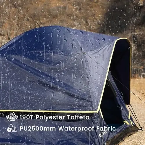 EchoSmile 2/4 Person Camping Tent, Lightweight Dome Family Tent with Rainfly, Easy Setup, Waterproof & Windproof Outdoor Shelter for Group Hiking, Backpacking, 3-Season Use - 2