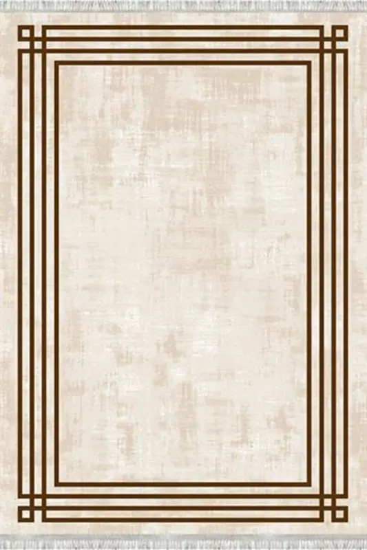 Eco Digital Printing Washable Non-Slip Base Decorative Living Room Carpet Kitchen Carpet Runner-BEIGE - 2