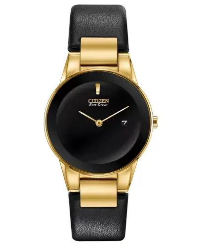 Eco-Drive Ayollar Axiom Qora Charm Tasma Soati 30mm-Qora - 1