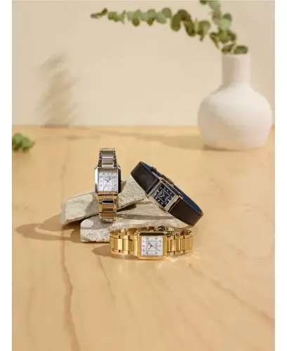 Eco-Drive Ayollar Bianca Oltin Rangli Zanglamaydigan Po'lat Bilaguzuk Soati 28mm-Oltin rangli - 4