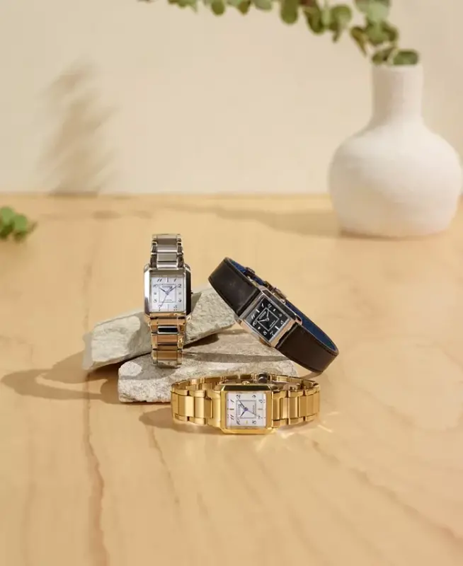 Eco-Drive Ayollar Bianca Qora Olma Material Tasmali Soat 28mm-Qora - 5