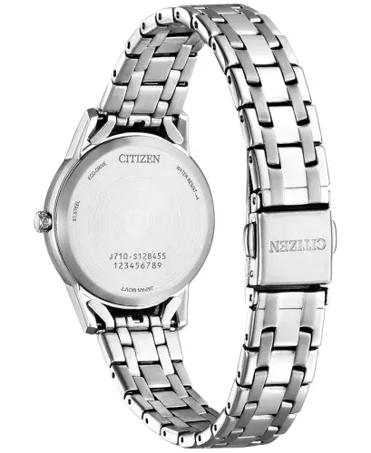 Eco-Drive Ayollar Klassik Zanglamaydigan Po'lat Bilaguzuk Soati 29mm-Kumush rangli - 3
