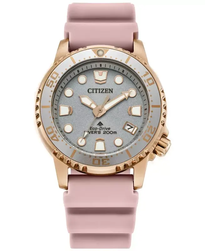 Eco-Drive Ayollar Promaster Dive Pushti Tasmali Soat 37mm-Pushti - CITIZEN