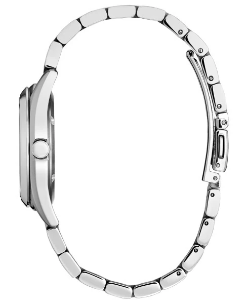 Eco-Drive Ayollar Sport Hashamatli Olmos Aksentli Zanglamaydigan Po'lat Bilaguzuk Soati 33mm-Kumush rangli - CITIZEN (1)