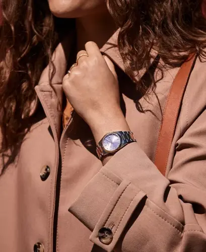 Eco-Drive Ayollar Sport Luxury Olmos Accent Ikki Tonli Zanglamaydigan Po'lat Bilaguzuk Soati 33mm-Ikki tonli - 4