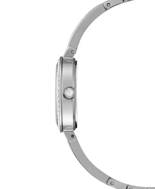 Eco-Drive Ayollar zanglamaydigan po'lat va billur bilaguzuk soati 25mm-Kumush rangli - 3