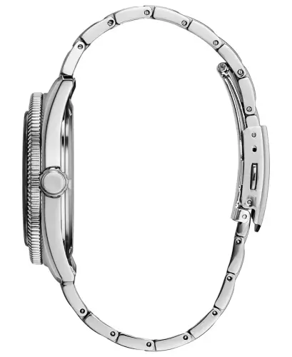 Eco-Drive erkaklar Brycen zanglamas po'lat bilaguzukli soat 43mm-kumush - 4