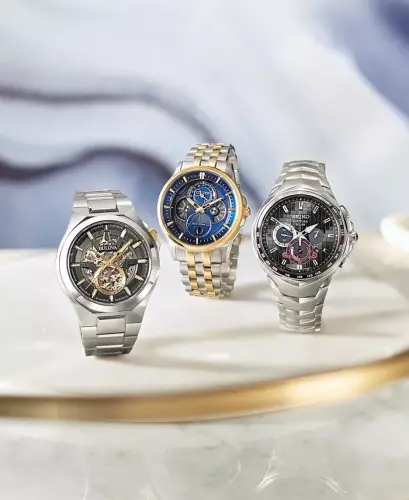 Eco-Drive erkaklar Calendrier ikki tonli zanglamaydigan po'lat bilaguzuk soati 44mm-ikki tonli - 4