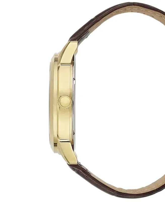 Eco-Drive erkaklar Corso jigarrang charm tasma soati 40mm-oltin - 6