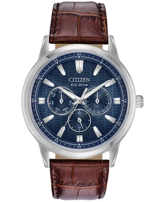 Eco-Drive erkaklar Corso jigarrang charm tasma soati 44mm-jigarrang - 1