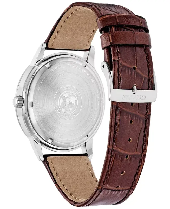 Eco-Drive erkaklar Corso jigarrang charm tasma soati 44mm-jigarrang - 3
