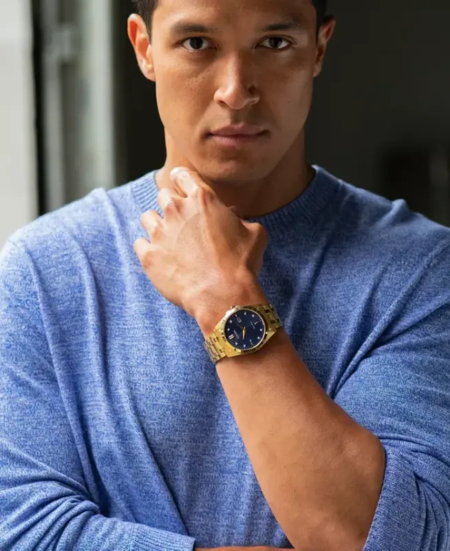 Eco-Drive erkaklar Corso oltin rangli zanglamas po'latdan yasalgan bilaguzuk soati 41mm-Oltin - 4