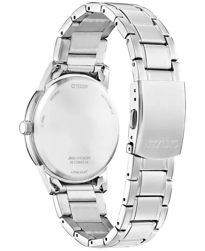 Eco-Drive erkaklar klassik zanglamaydigan po'lat bilaguzuk soati 40mm-kumush rang - 3