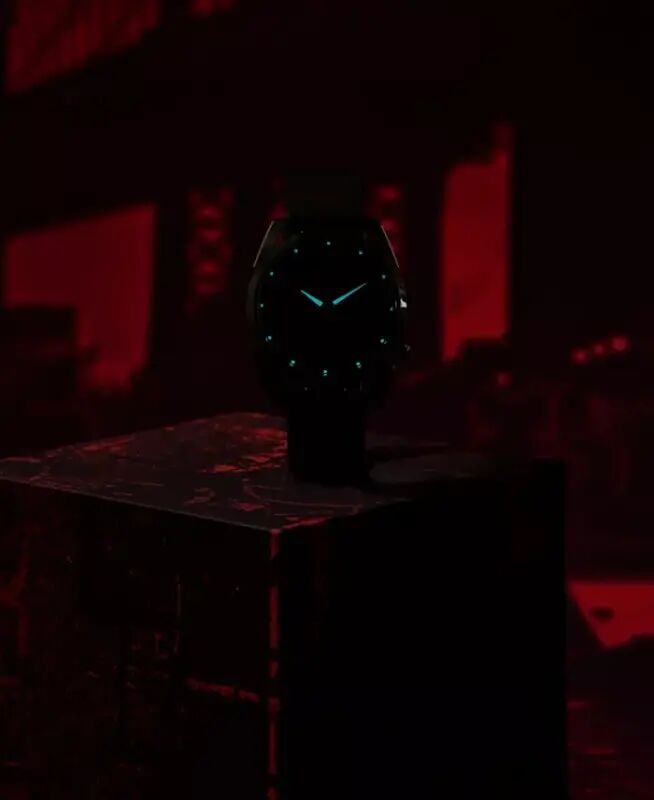 Eco-Drive erkaklar Marvel Miles Morales qora charm tasma soati 42mm - 7