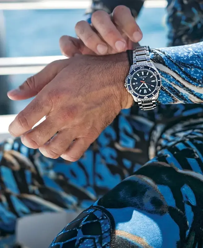 Eco-Drive erkaklar Promaster Diver zanglamaydigan po'lat bilaguzuk soati 44mm-kumush - 5