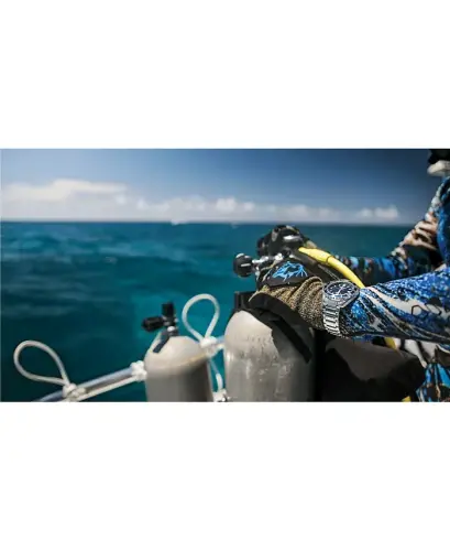 Eco-Drive erkaklar Promaster Diver zanglamaydigan po'lat bilaguzuk soati 44mm-kumush - 3