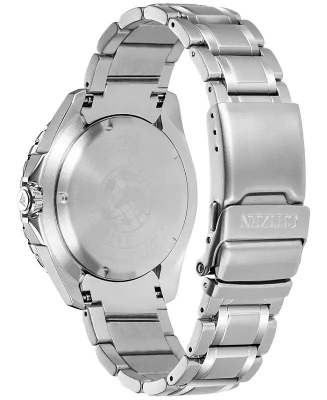 Eco-Drive erkaklar Promaster Diver zanglamaydigan po'lat bilaguzuk soati 44mm-kumush - 4