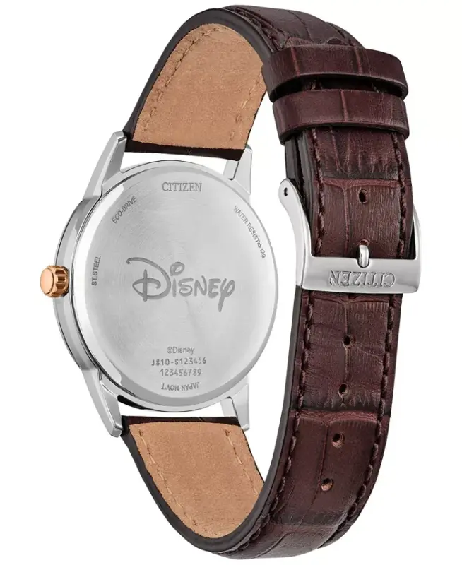 Eco-Drive erkaklar Steamboat Willie 1928 jigarrang charm tasma soati 40 mm - 3