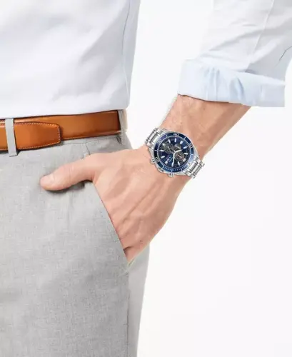 Eco-Drive erkaklar xronografi Promaster Diver zanglamaydigan po'lat bilaguzukli soat 46mm-kumush - 4