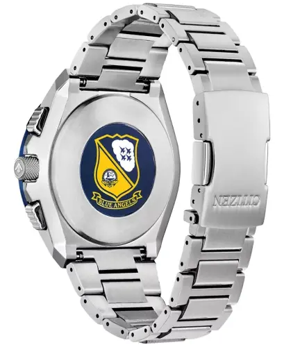 Eco-Drive erkaklar xronografi Promaster Skyhawk A-T Blue Angels zanglamaydigan po'lat bilaguzuk soati 46 mm - 3