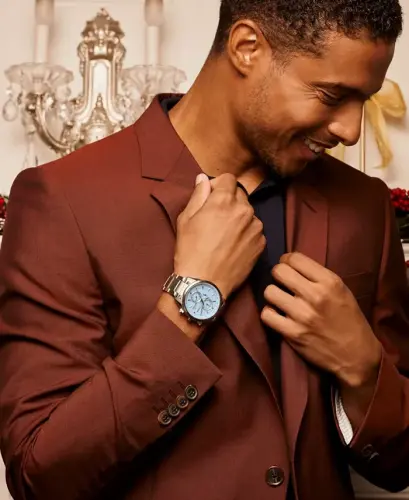 Eco-Drive erkaklar xronografi Sport Luxury Radio Control zanglamaydigan po'lat bilaguzuk soati 43mm-kumush rang - 4