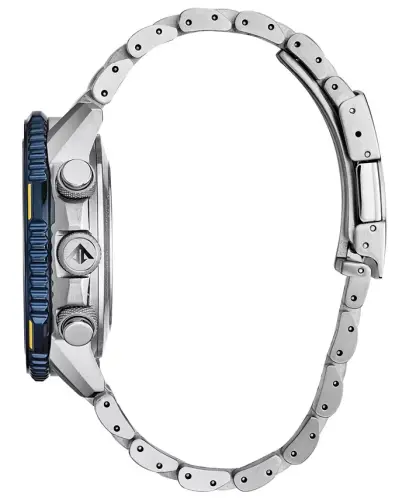 Eco-Drive Erkek Analog-Dijital Promaster Blue Angels Skyhawk A-T Paslanmaz Çelik Bilezik Saat 46mm-Gümüş - CITIZEN (1)