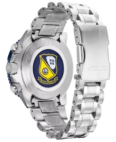Eco-Drive Erkek Analog-Dijital Promaster Blue Angels Skyhawk A-T Paslanmaz Çelik Bilezik Saat 46mm-Gümüş - 5