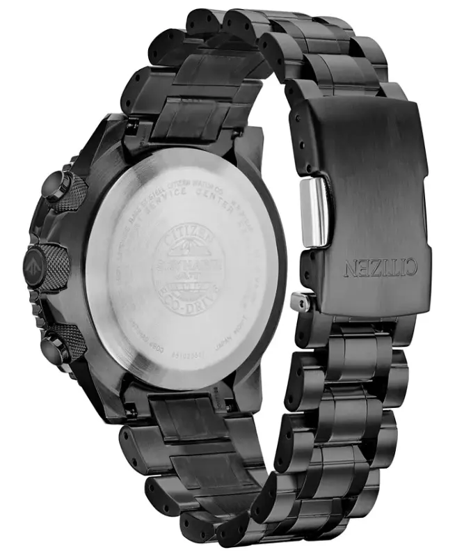 Eco-Drive Men's Analog-Digital Promaster Skyhawk A-T Black Stainless Steel Bracelet Watch 46mm - No Color - 3