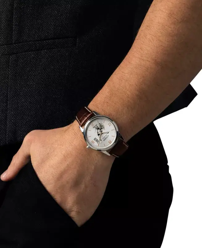Eco-Drive Men's Steamboat Willie 1928 Brown Leather Strap Watch 40mm - No Color - 4